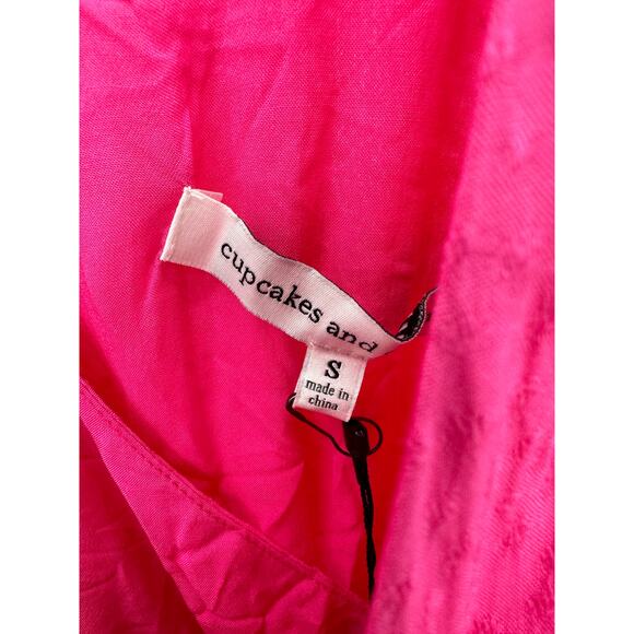Cupcakes & Cashmere Dress Women SMALL NWT Pink Azalea Tasha Sleeveless V-Neck - Picture 8 of 11